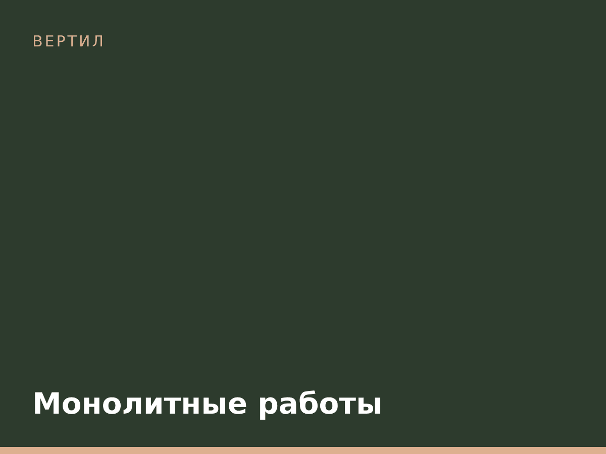 Монолитные работы